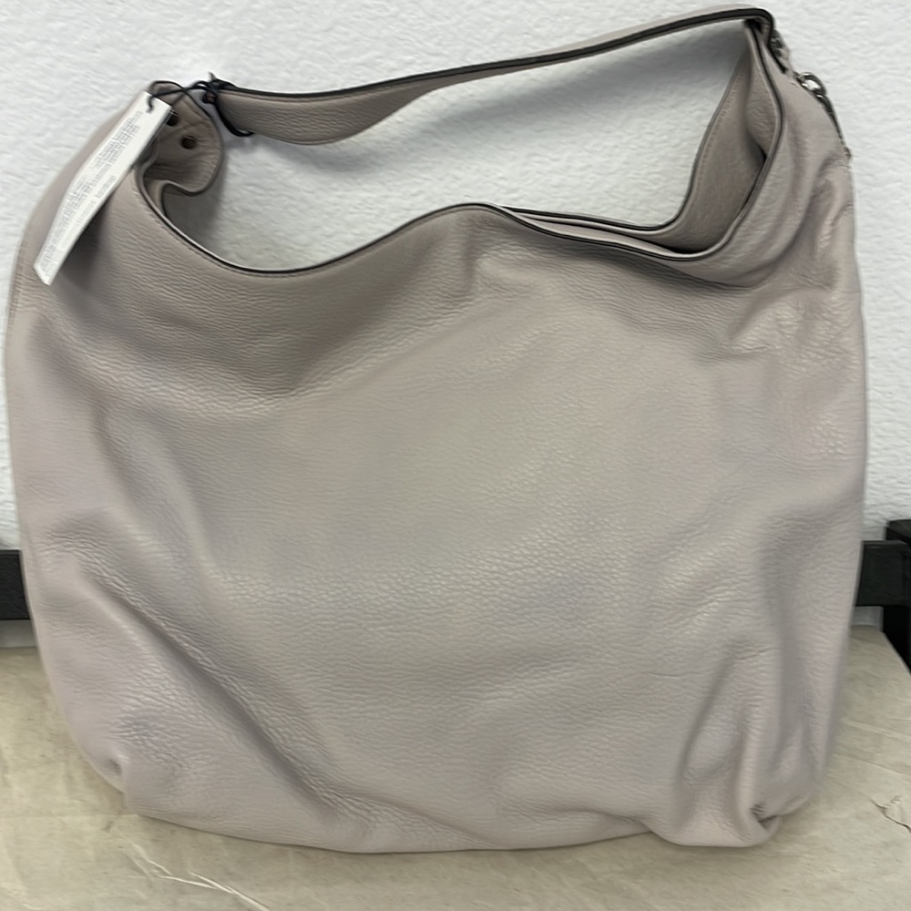 Rebecca Minkoff Bryn Double Zip Hobo Bag, Putty WT # 11228 - Picture 5 of 8